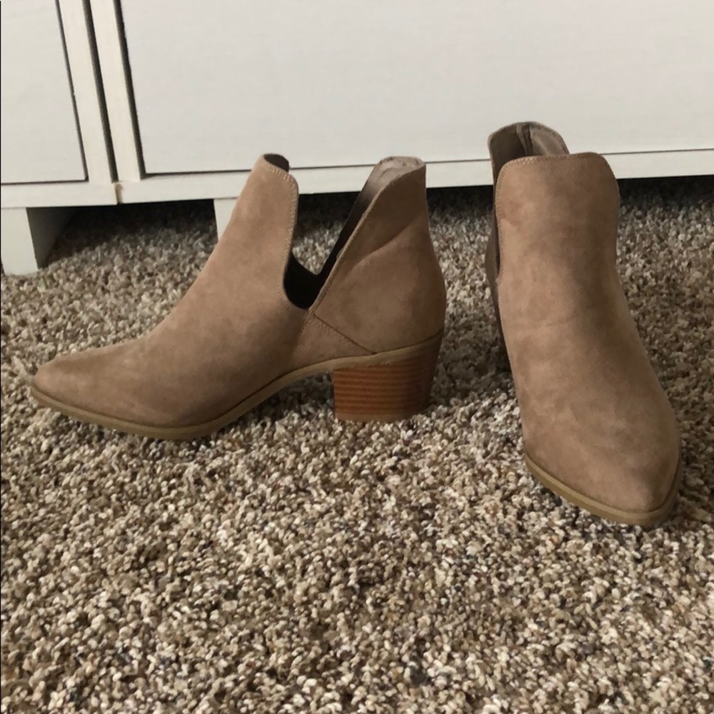 Light brown suede boots